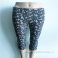 Elegant Floral Printed Rayon Spandex Women's Pants